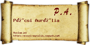 Pócsi Aurélia névjegykártya